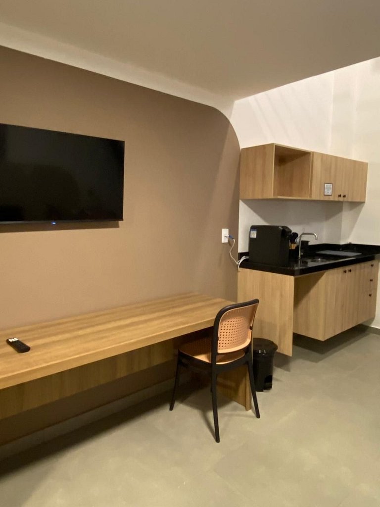 Studio 21 mezanino, ar, cozinha e sef check-in
