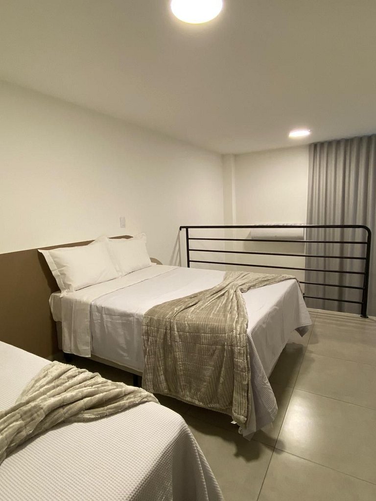 Studio 21 mezanino, ar, cozinha e sef check-in