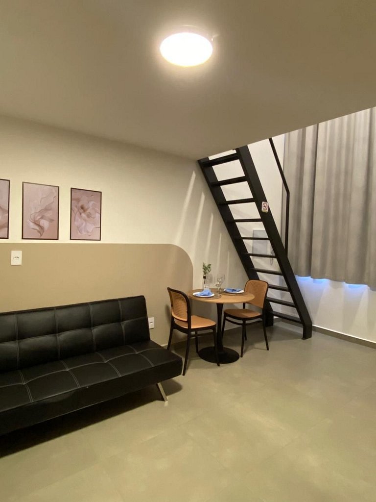 Studio 19 mezanino c/ vaga, centro Indaiatuba