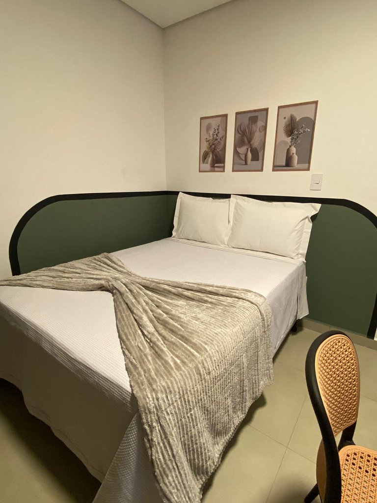 Studio 6 térreo, ar, cozinha e cama confortável