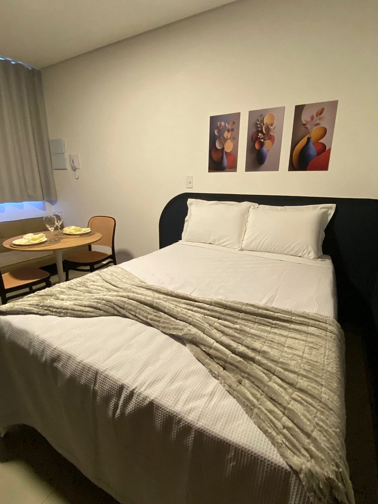 Studio 9 térreo, self check-in, ar e frigobar
