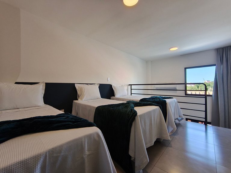 Studio 25 mezanino, cama aconchegante e ar